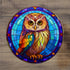 Millie The Little Owl Circular Glass Suncatcher Worktop Saver